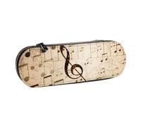 MIJKO Notas Musicales Piano, Estuche para lápices Estuche para lápices de Cuero de PU Estuche para lápices de Gran Capacidad Estuche para lápices Bolsa de cosméticos