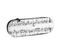MIJKO Notas Musicales sobre la Clave, Estuche para lápices Estuche para lápices de Cuero de PU Estuche para lápices de Gran Capacidad Estuche para lápices Bolsa de cosméticos