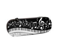 MIJKO Notas Musicales voladoras Teclas de Piano Musical, Estuche para lápices Estuche para lápices de Cuero de PU Estuche para lápices de Gran Capacidad Estuche para lápices Bolsa de cosméticos