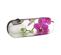 MIJKO orquídea Morada, Estuche para lápices Estuche para lápices de Cuero de PU Estuche para lápices de Gran Capacidad Estuche para lápices Bolsa de cosméticos