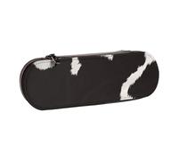 MIJKO Patrón Animal con Estampado de Vaca, Estuche para lápices Estuche para lápices de Cuero de PU Estuche para lápices de Gran Capacidad Estuche para lápices Bolsa de cosméticos