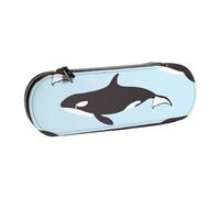 MIJKO Patrón de Animales Ballena, Estuche para lápices Estuche para lápices de Cuero de PU Estuche para lápices de Gran Capacidad Estuche para lápices Bolsa de cosméticos