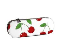 MIJKO Patrón de Cereza Dulce, Estuche para lápices Estuche para lápices de Cuero de PU Estuche para lápices de Gran Capacidad Estuche para lápices Bolsa de cosméticos