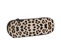 MIJKO Patrón de Estampado de Leopardo, Estuche para lápices Estuche para lápices de Cuero de PU Estuche para lápices de Gran Capacidad Estuche para lápices Bolsa de cosméticos