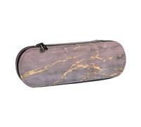 MIJKO Patrón de mármol de Oro Rosa, Estuche para lápices Estuche para lápices de Cuero de PU Estuche para lápices de Gran Capacidad Estuche para lápices Bolsa de cosméticos