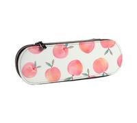 MIJKO Patrón de melocotón Rosa Impreso, Estuche para lápices Estuche para lápices de Cuero de PU Estuche para lápices de Gran Capacidad Estuche para lápices Bolsa de cosméticos