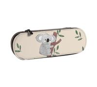 MIJKO Patrón de Osos Koala de Dibujos Animados Lindo, Estuche para lápices Estuche para lápices de Cuero de PU Estuche para lápices de Gran Capacidad Estuche para lápices Bolsa de cosméticos