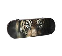 MIJKO Patrón de Tigre, Estuche para lápices Estuche para lápices de Cuero de PU Estuche para lápices de Gran Capacidad Estuche para lápices Bolsa de cosméticos