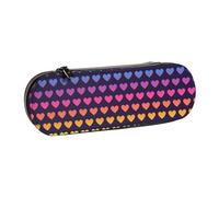 MIJKO Patrón sin Costuras Degradado Arco Iris, Estuche para lápices Estuche para lápices de Cuero de PU Estuche para lápices de Gran Capacidad Estuche para lápices Bolsa de cosméticos