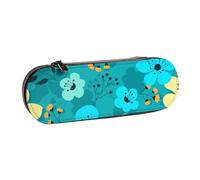 MIJKO Patrón sin Fisuras de Flores de Primavera, Estuche para lápices Estuche para lápices de Cuero de PU Estuche para lápices de Gran Capacidad Estuche para lápices Bolsa de cosméticos