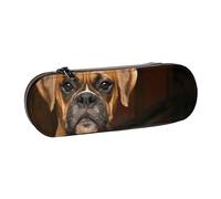 MIJKO Perro Bóxer, Estuche para lápices Estuche para lápices de Cuero de PU Estuche para lápices de Gran Capacidad Estuche para lápices Bolsa de cosméticos