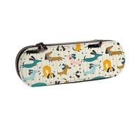 MIJKO Perro Caliente Perro Salchicha, Estuche para lápices Estuche para lápices de Cuero de PU Estuche para lápices de Gran Capacidad Estuche para lápices Bolsa de cosméticos