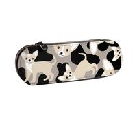 MIJKO Perro Chihuahua, Estuche para lápices Estuche para lápices de Cuero de PU Estuche para lápices de Gran Capacidad Estuche para lápices Bolsa de cosméticos