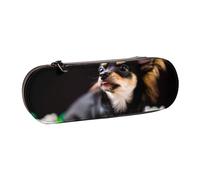 MIJKO Perro Chihuahua Lindo, Estuche para lápices Estuche para lápices de Cuero de PU Estuche para lápices de Gran Capacidad Estuche para lápices Bolsa de cosméticos