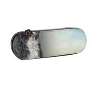 MIJKO Perro de montaña de Bernese, Estuche para lápices Estuche para lápices de Cuero de PU Estuche para lápices de Gran Capacidad Estuche para lápices Bolsa de cosméticos