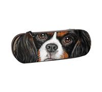 MIJKO Perro de Regalo Cavalier King Charles Spaniel, Estuche para lápices Estuche para lápices de Cuero de PU Estuche para lápices de Gran Capacidad Estuche para lápices Bolsa de cosméticos