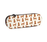 MIJKO Perro Labradoodle Albaricoque Perro Labradoodle Albaricoque Perro, Estuche para lápices Estuche para lápices de Cuero PU Estuche para lápices Estuche para lápices Estuche para cosméticos