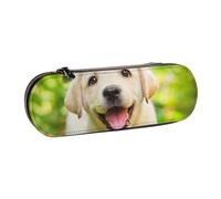 MIJKO Perro Labrador Retriever Cachorro, Estuche para lápices Estuche para lápices de Cuero de PU Estuche para lápices de Gran Capacidad Estuche para lápices Bolsa de cosméticos