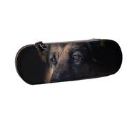 MIJKO Perro Pastor alemán, Estuche para lápices Estuche para lápices de Cuero de PU Estuche para lápices de Gran Capacidad Estuche para lápices Bolsa de cosméticos