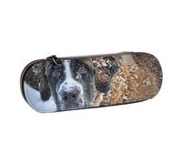 MIJKO Perro San Bernardo, Estuche para lápices Estuche para lápices de Cuero de PU Estuche para lápices de Gran Capacidad Estuche para lápices Bolsa de cosméticos