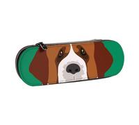 MIJKO Perro San Bernardo, Estuche para lápices Estuche para lápices de Cuero de PU Estuche para lápices de Gran Capacidad Estuche para lápices Bolsa de cosméticos