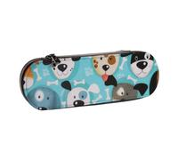 MIJKO Perros Lindos, Estuche para lápices Estuche para lápices de Cuero de PU Estuche para lápices de Gran Capacidad Estuche para lápices Bolsa de cosméticos