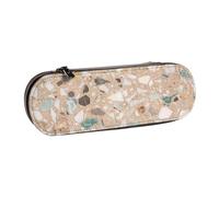 MIJKO Piedra Natural Terrazo, Estuche para lápices Estuche para lápices de Cuero de PU Estuche para lápices de Gran Capacidad Estuche para lápices Bolsa de cosméticos