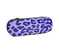 MIJKO Piel de Piel con Estampado de Leopardo Morado, Estuche para lápices Estuche para lápices de Cuero de PU Estuche para lápices de Gran Capacidad Estuche para lápices Bolsa de cosméticos