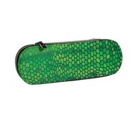 MIJKO Piel de Serpiente Verde, Estuche para lápices Estuche para lápices de Cuero de PU Estuche para lápices de Gran Capacidad Estuche para lápices Bolsa de cosméticos