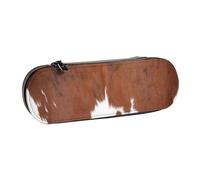 MIJKO Piel de Vaca marrón, Estuche para lápices Estuche para lápices de Cuero de PU Estuche para lápices de Gran Capacidad Estuche para lápices Bolsa de cosméticos