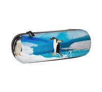 MIJKO Pingüino Impreso, Estuche para lápices Estuche para lápices de Cuero de PU Estuche para lápices de Gran Capacidad Estuche para lápices Bolsa de cosméticos