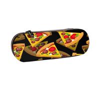 MIJKO Pizza 3D, Estuche para lápices Estuche para lápices de Cuero de PU Estuche para lápices de Gran Capacidad Estuche para lápices Bolsa de cosméticos