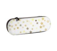 MIJKO Polvo de Estrellas Brillantes de Oro navideño, Estuche para lápices Estuche para lápices de Cuero de PU Estuche para lápices de Gran Capacidad Estuche para lápices Bolsa de cosméticos