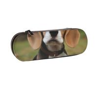 MIJKO Precioso Perro Beagle Estampado, Estuche para lápices Estuche para lápices de Cuero de PU Estuche para lápices de Gran Capacidad Estuche para lápices Bolsa de cosméticos