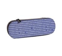 MIJKO Programador Código De Computadora Binario Púrpura, Estuche para lápices Estuche para lápices de Cuero de PU Estuche para lápices de Gran Capacidad Estuche para lápices Bolsa de cosméticos