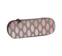 MIJKO Punto de Oro Rosa, Estuche para lápices Estuche para lápices de Cuero de PU Estuche para lápices de Gran Capacidad Estuche para lápices Bolsa de cosméticos
