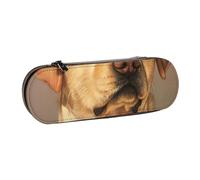 MIJKO Retrato de Perro Labrador, Estuche para lápices Estuche para lápices de Cuero de PU Estuche para lápices de Gran Capacidad Estuche para lápices Bolsa de cosméticos