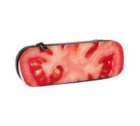 MIJKO rodaja de Tomate, Estuche para lápices Estuche para lápices de Cuero de PU Estuche para lápices de Gran Capacidad Estuche para lápices Bolsa de cosméticos