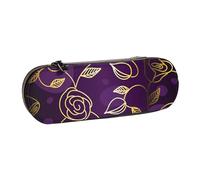 MIJKO Rosa Dorada-Púrpura, Estuche para lápices Estuche para lápices de Cuero de PU Estuche para lápices de Gran Capacidad Estuche para lápices Bolsa de cosméticos