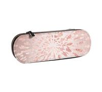 MIJKO Rosa Oro Rosa Rubor Trazos Dorados Rayas Brillo, Estuche para lápices Estuche para lápices de Cuero de PU Estuche para lápices de Gran Capacidad Estuche para lápices Bolsa de cosméticos