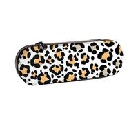 MIJKO Safari con Estampado Animal de Piedras de Leopardo, Estuche para lápices Estuche para lápices de Cuero de PU Estuche para lápices de Gran Capacidad Estuche para lápices Bolsa de cosméticos