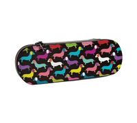 MIJKO Salchicha De Perro Retro, Estuche para lápices Estuche para lápices de Cuero de PU Estuche para lápices de Gran Capacidad Estuche para lápices Bolsa de cosméticos