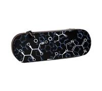 MIJKO Símbolos de química química, Estuche para lápices Estuche para lápices de Cuero de PU Estuche para lápices de Gran Capacidad Estuche para lápices Bolsa de cosméticos