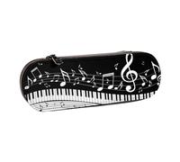MIJKO Teclas de Piano con Notas Musicales, Estuche para lápices Estuche para lápices de Cuero de PU Estuche para lápices de Gran Capacidad Estuche para lápices Bolsa de cosméticos