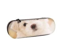 MIJKO Terrier Blanco de Las Tierras Altas del Oeste, Estuche para lápices Estuche para lápices de Cuero de PU Estuche para lápices de Gran Capacidad Estuche para lápices Bolsa de cosméticos