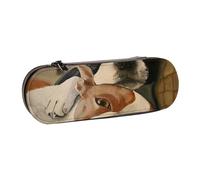 MIJKO Terrier de Boston, Estuche para lápices Estuche para lápices de Cuero de PU Estuche para lápices de Gran Capacidad Estuche para lápices Bolsa de cosméticos