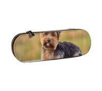 MIJKO Terrier de Yorkshire, Estuche para lápices Estuche para lápices de Cuero de PU Estuche para lápices de Gran Capacidad Estuche para lápices Bolsa de cosméticos