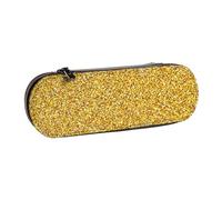 MIJKO Textura de Brillo Dorado, Estuche para lápices Estuche para lápices de Cuero de PU Estuche para lápices de Gran Capacidad Estuche para lápices Bolsa de cosméticos