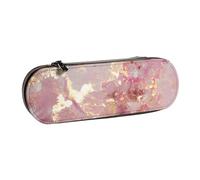 MIJKO Textura de mármol Rosa, Estuche para lápices Estuche para lápices de Cuero de PU Estuche para lápices de Gran Capacidad Estuche para lápices Bolsa de cosméticos