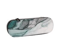 MIJKO Textura de mármol Verde, Estuche para lápices Estuche para lápices de Cuero de PU Estuche para lápices de Gran Capacidad Estuche para lápices Bolsa de cosméticos